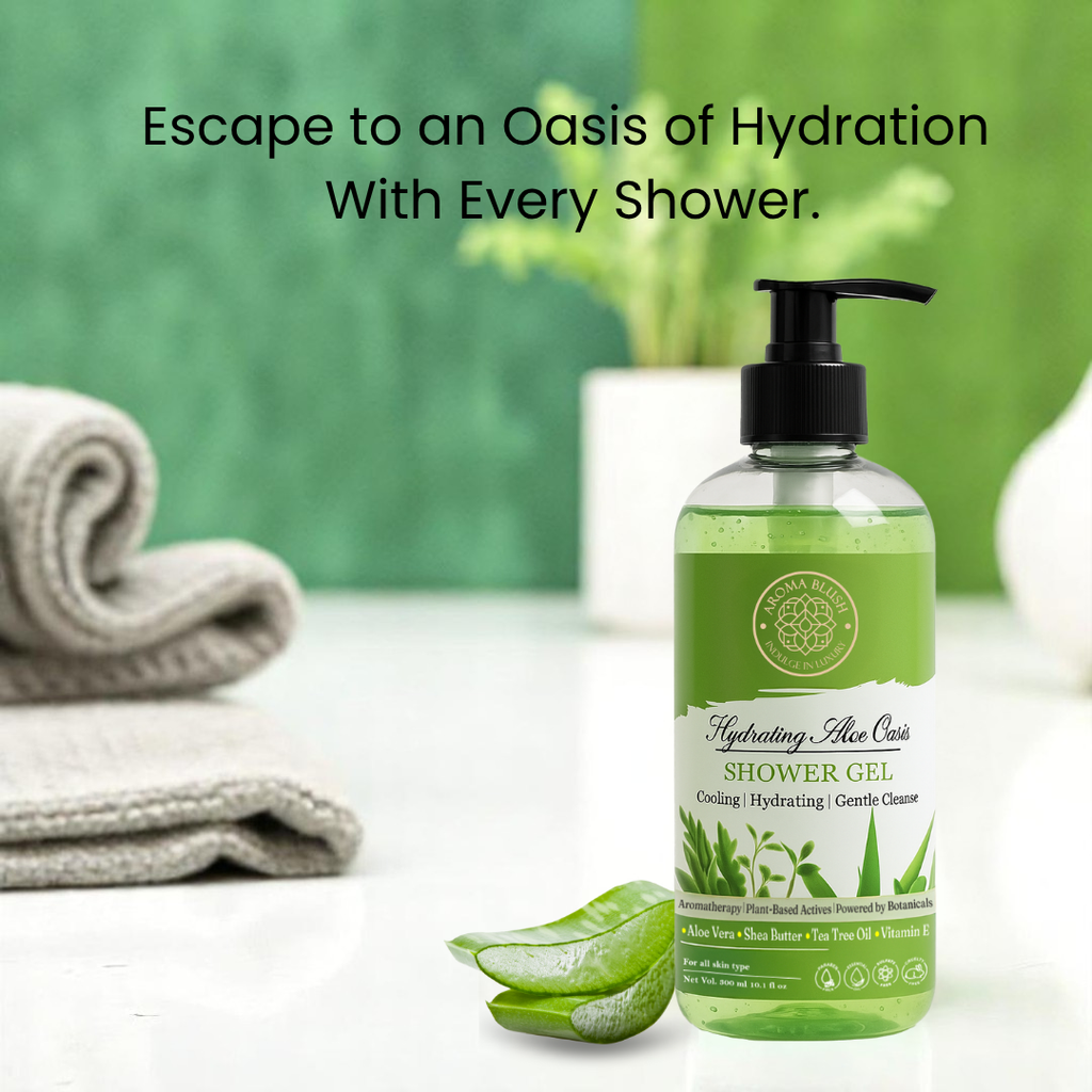 AROMABLUSH Hydrating Aloe Oasis  Body lotion & shower gels duo's