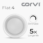 CORVI LED Flat 4 Round 6W Ceiling Panel Light | Slim, Dimmable & Driverless |  White 5700K | Backlit for Maximum Output | Ideal for False Ceilings & Home Lighting (Pack of 10)