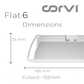 CORVI LED Flat 6 Round 15W False Ceiling Light | Compact, Driverless & Dimmable with Backlit Design |  White 5700K for Home & Office (Pack of 10)