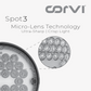 CORVI LED Spot 3 Round 6W Tiltable Spotlight | Driverless, Dimmable, Ultra Low Glare Design with Lens in Lens Technology | Warm White 3000K (Pack of 2)