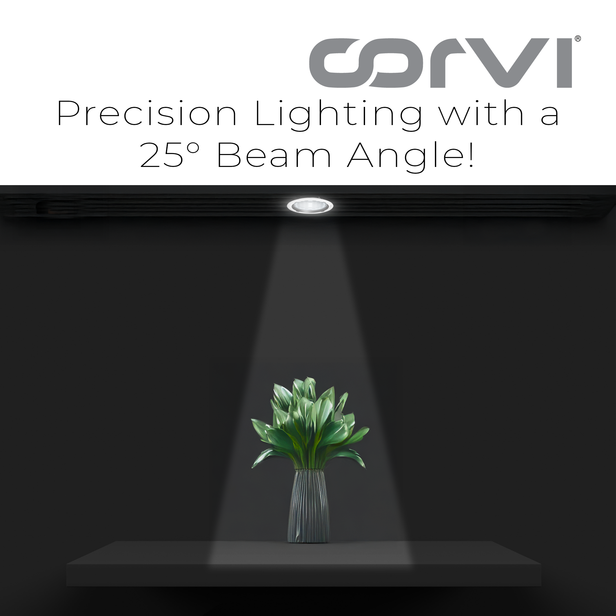 CORVI LED Spot 3 Round 6W Tiltable Spotlight | Driverless, Dimmable, Ultra Low Glare Design with Lens in Lens Technology | Warm White 3000K (Pack of 2)