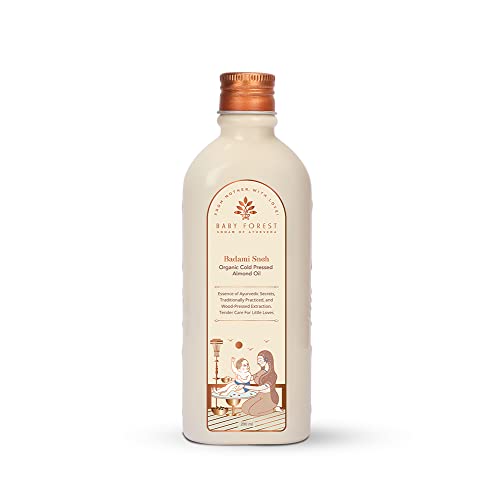 Baby Forest Badami Sneh- Organic Cold Pressed Almond Oil, Derma safe, For All Types of Hair & Skin (No BPA & Cruelty)- 200 ml