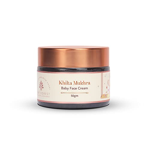 Baby Forest Khilta Mukhra Baby Face Cream 50 gm | Shea Butter, Saffron, & Almond Oil | Derma Safe