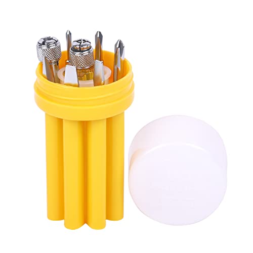 Asian Paints TruCare 8-in-1 Pc Screw Driver Kit With 3 Flat Blades, 3 Phillips Head, 1 Round Poker Bar, Extension Rod| Multi-purpose Tool Set