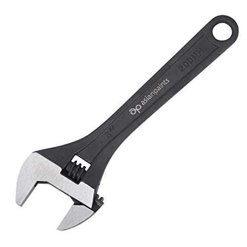 Asian Paints Adjustable Wrench 8”, Rust Proof Alloy Steel Wrench, Extra Wide for Comfortable Grip, Easy Adjustment of Screws, Fully Hardened for Better Strength & Durability