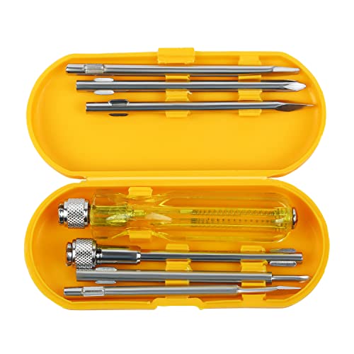 Asian Paints TruCare 6-in-1 Pc Screw Driver Kit With 2 Flat Blades, 2 Phillips Head, 1 Round Poker Bar, Extension Rod| Multi-purpose Tool Set