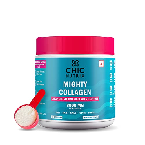 Mighty Collagen – With 8g Japanese Marine Collagen Peptides + 2mg Astaxanthin | Youthful Skin, Healthy Bones & Joints