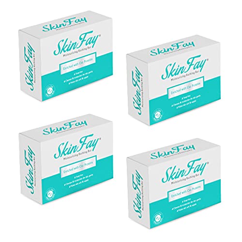 SkinFay Enriched with Oat Proteins & Aloe vera extract | Lipid Layer Enhancing Technology | Supple Skin | Mild & Gentle Soap | Soap-free | Skin-friendly | Vegetarian | 75gm (Pack of 4)