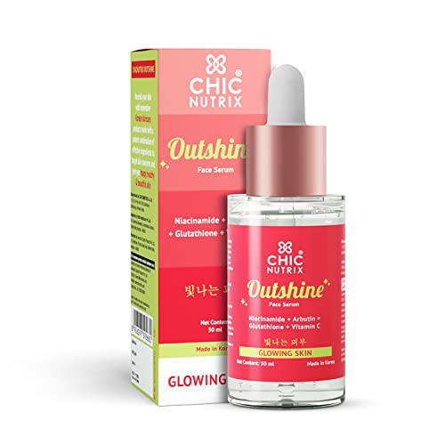 Chicnutrix Outshine- Skin Brightening Serum – With Vitamin C, Niacinamide, Arbutin, Glutathione, 30ml