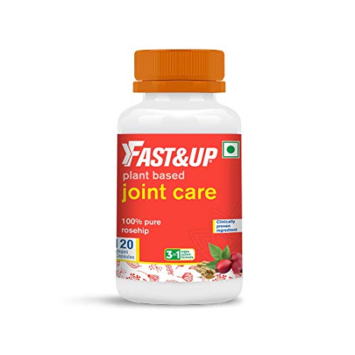 Fast&Up Joint Care - 100% 750mg Rosehip powder for Bone and Joint Care and Mobility - 120 Vegan Capsules