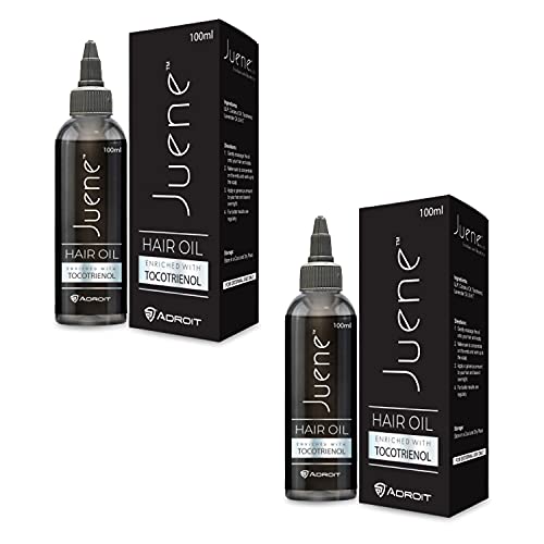 Juene Hair Oil | Enriched with Tocotrienol | Coconut Oil | Antioxidant Support | Hair Protection | Hair Protein | For Damaged Hair | Vegetarian | 100ml (Pack Of 2)