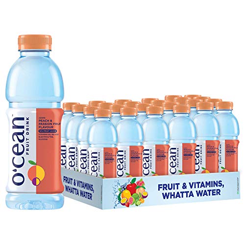 O'cean Fruit Drink Peach Passion flavor enriched Water with vitamins, electrolyte & glucose| 500ml | Pack of 24