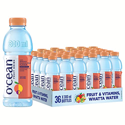 Ocean Fruit Water - Peach Passion 300ML enriched with vitamins & glucose| Pack of 36